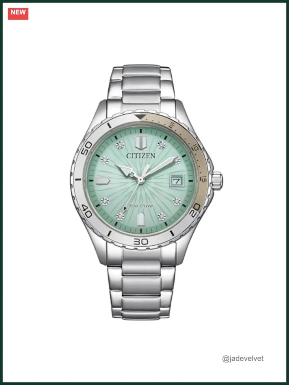 Eco-Drive Solar Watch Stainless Steel Bracelet Water Resistant 100m Casual